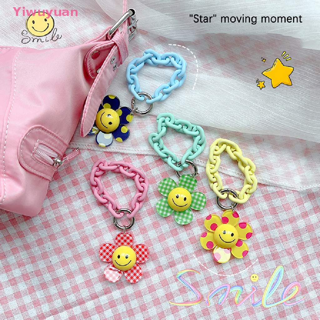 < Yiwuyuan > Móc Khóa Acrylic Hình Hoa Hướng Dương Dễ Thương Phụ Kiện Túi Xách Nữ Mới