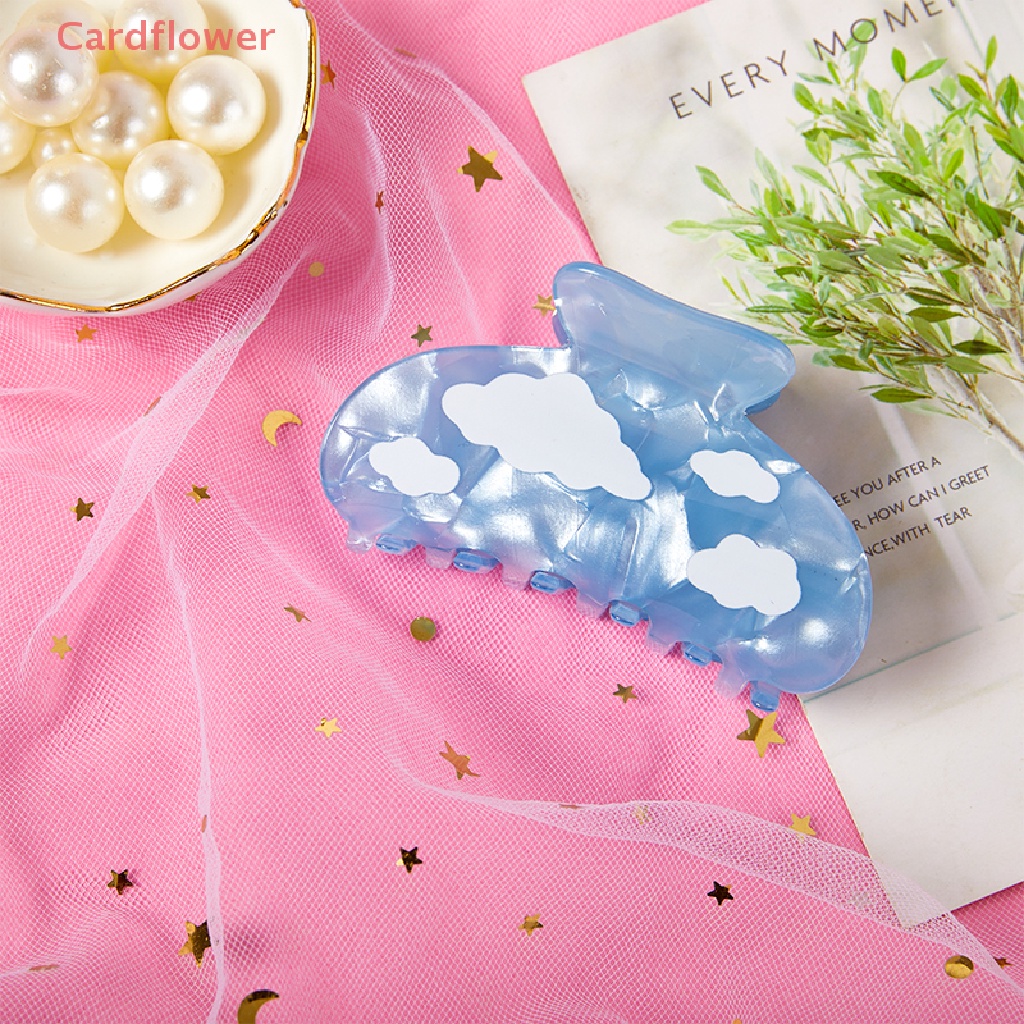 Kẹp Tóc 8.5cm Hình Bầu Trời / Đám Mây / Cá Mập Phong Cách INS Mới Cho Nữ