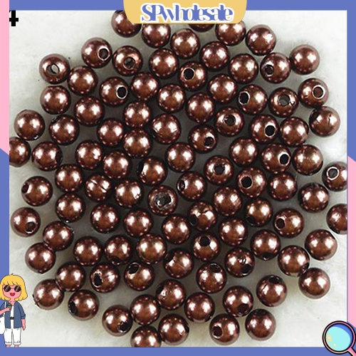 &lt;SPwholesale&gt; Set 500 Hạt Ngọc Trai Acrylic 6mm Dùng Để Làm Đồ Trang Sức Thủ Công