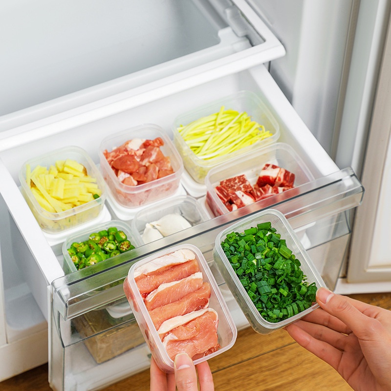 Hộp Đựng Thức Ăn Mini Bằng Nhựa Chống Ẩm Có Nắp Chống Rò Rỉ Cho Nhà Bếp