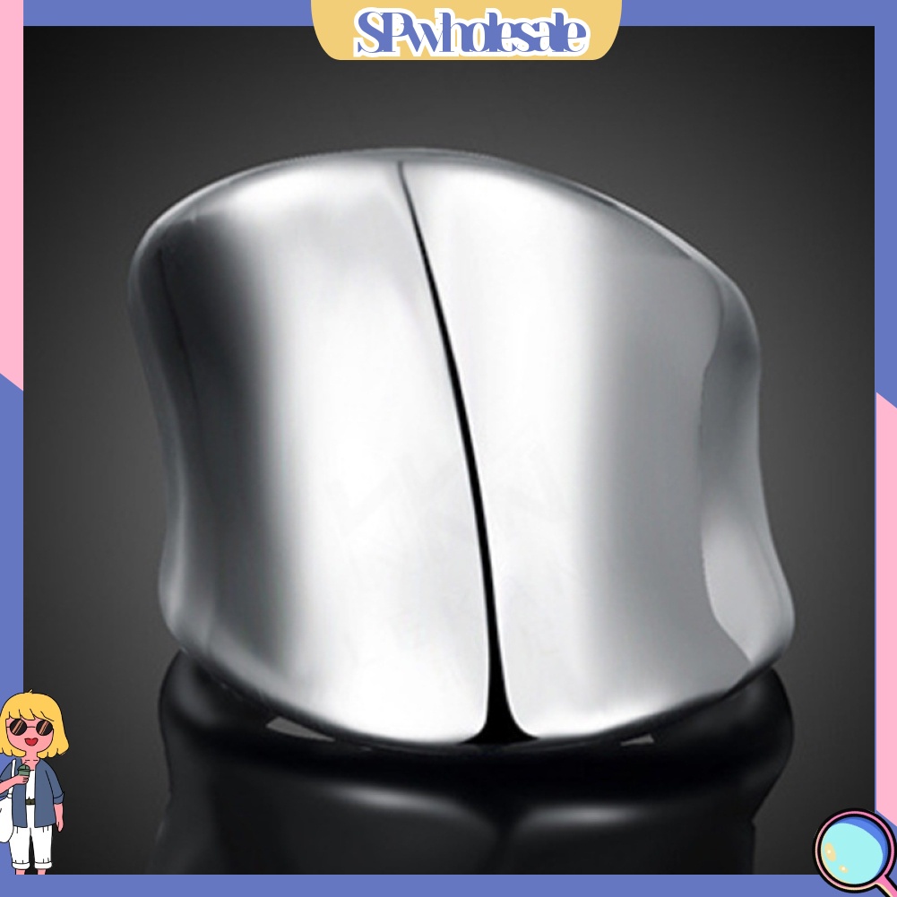 <SPwholesale> Nhẫn Hợp Kim Mạ Bạc Kiểu Dáng Đơn Giản Thời Trang