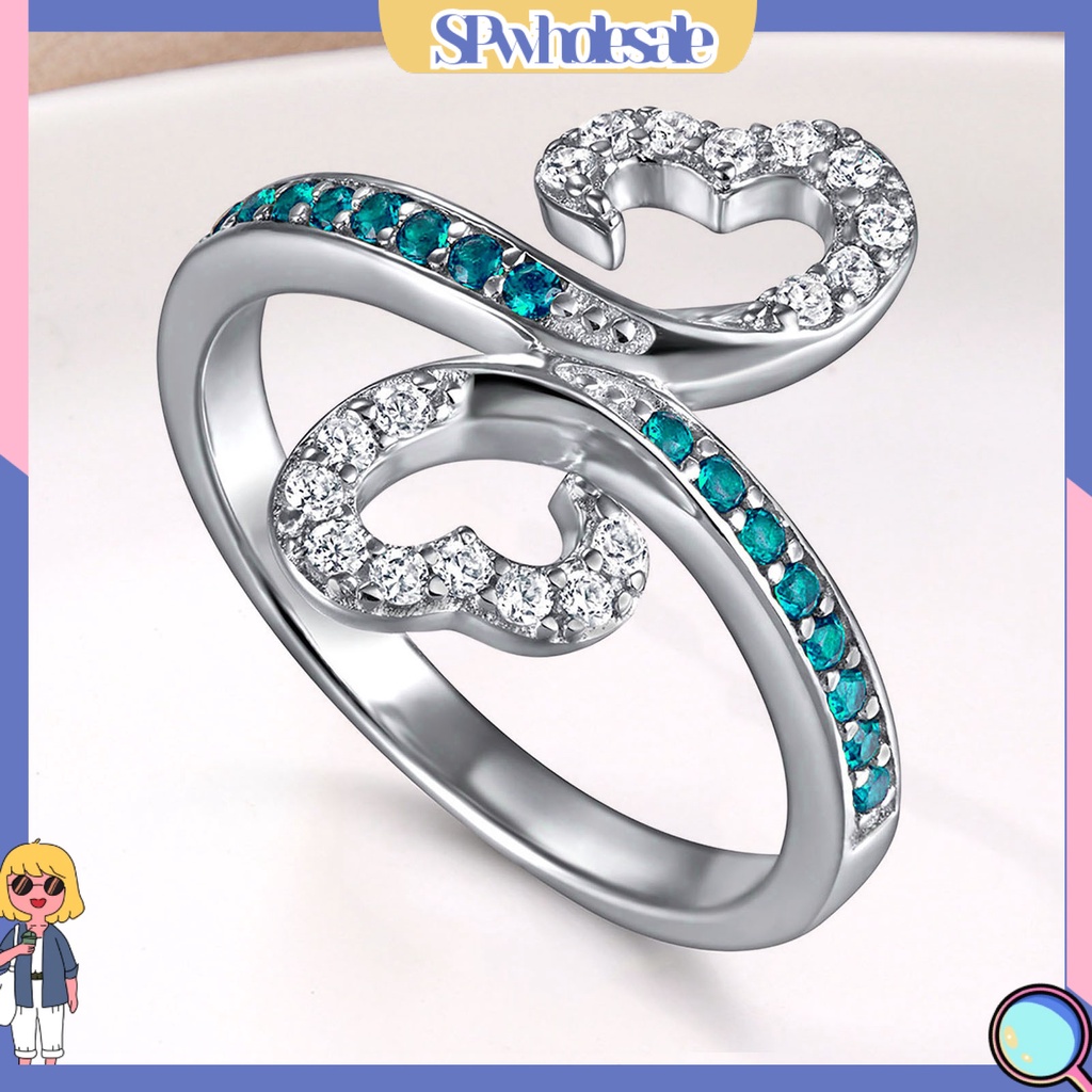 <SPwholesale> Set 2 Nhẫn Đeo Khớp Ngón Tay 8mm Đính Đá Thời Trang