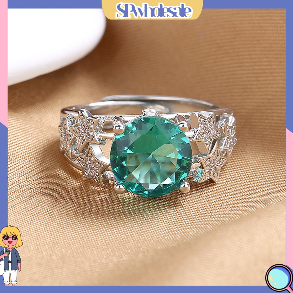 <SPwholesale> Nhẫn Hở Hình Ngôi Sao Năm Cánh Đính Đá Thời Trang Cho Nữ