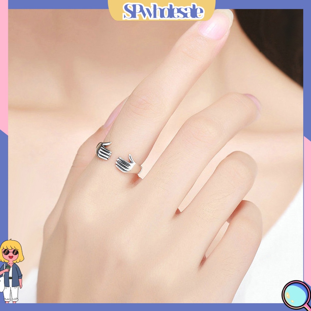 <SPwholesale> Nhẫn Hình Học Mạ Điện Mịn Màng Điều Chỉnh Được Trang Sức Quyến Rũ Cá Tính Retro Dành Cho Nữ