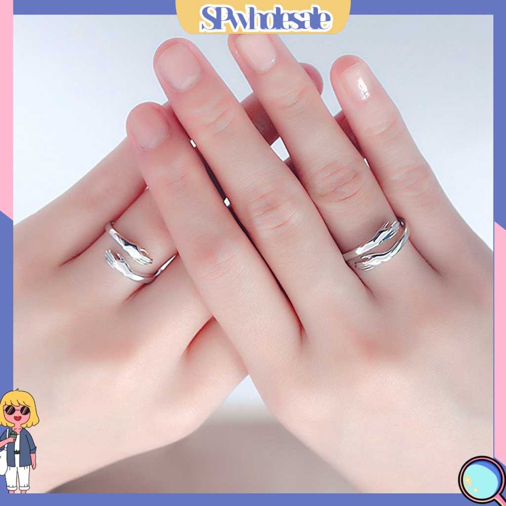 &lt;SPwholesale&gt; Nhẫn Dạng Hở Đeo Ngón Tay Sáng Tạo Có Thể Điều Chỉnh Kích Cỡ Dành Cho Nữ Dự Tiệc