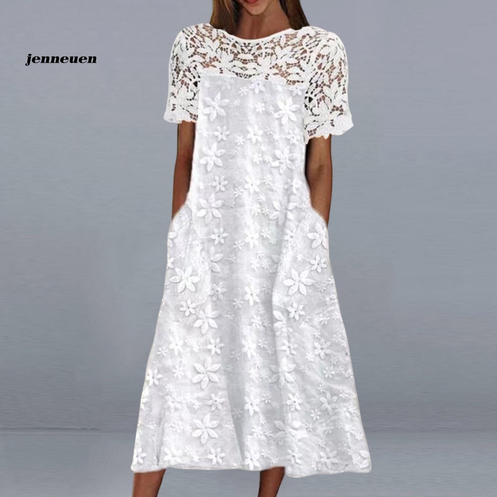 Đầm Cổ Tròn Thiết Kế Thanh Lịch Cho Nữ