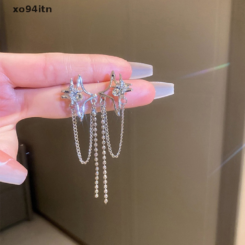 1 Cặp Bông Tai Tua Rua Đính Đá Thời Trang Nữ