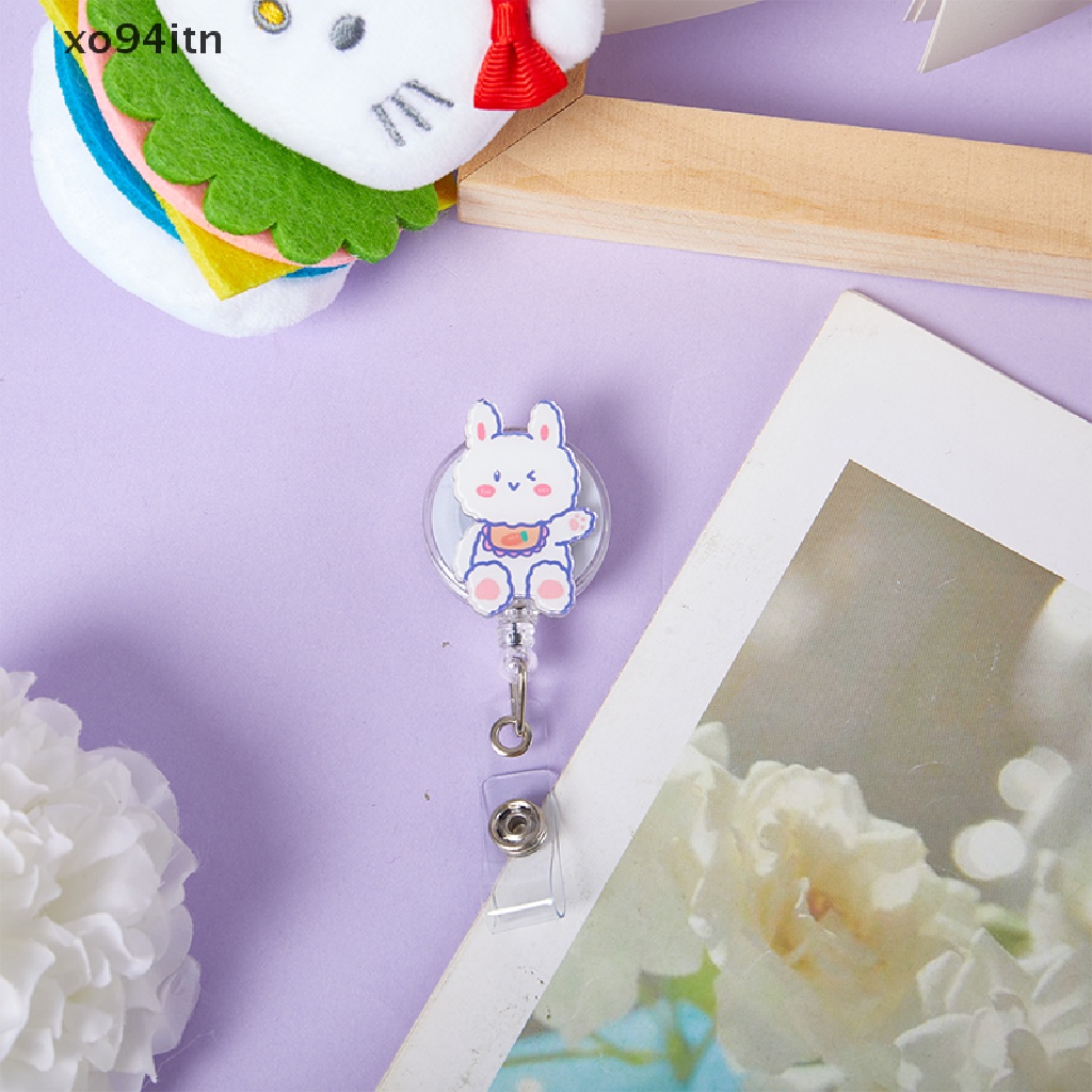 Bao Đựng Thẻ ID / Thẻ ID Thu Gọn Được Xoay 360 Độ Kiểu Hoạt Hình Sáng Tạo Dễ Thương Có Khóa Cài Tùy Chỉnh