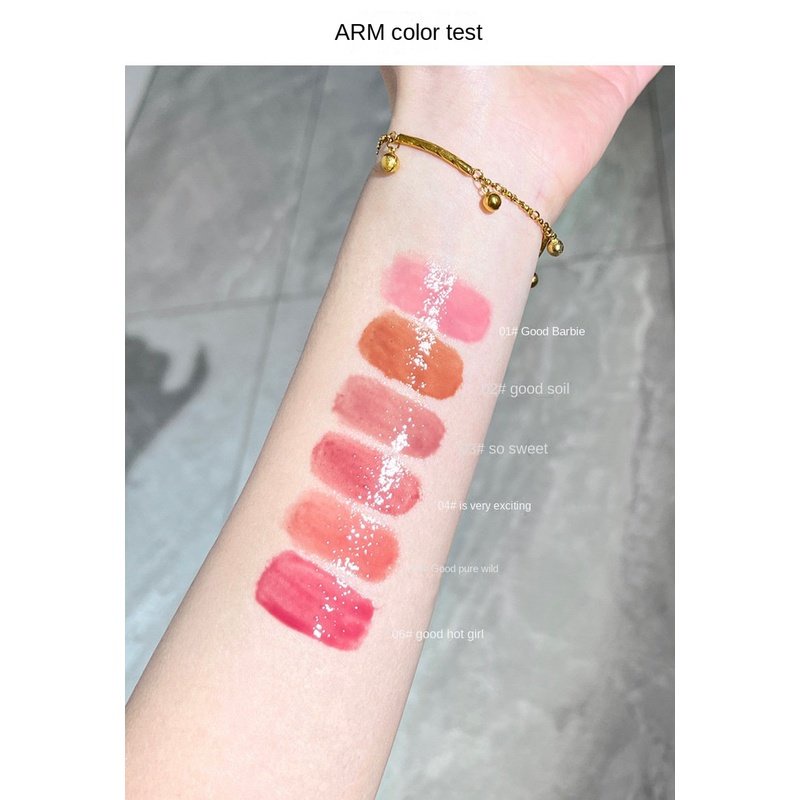 Son Bóng CAPPUVINI Trái Tim Màu Trà Sữa Dưa Hấu Dưỡng Ẩm Chống Nước Lâu Trôi