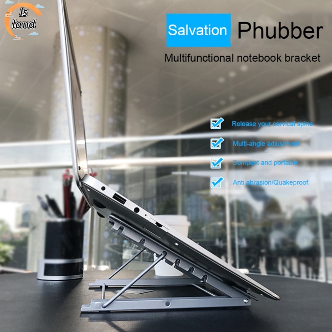 Giá Đỡ Laptop / Máy Tính Bảng Dạng Lưới Tản Nhiệt Có Thể Gấp Gọn Tiện Dụng