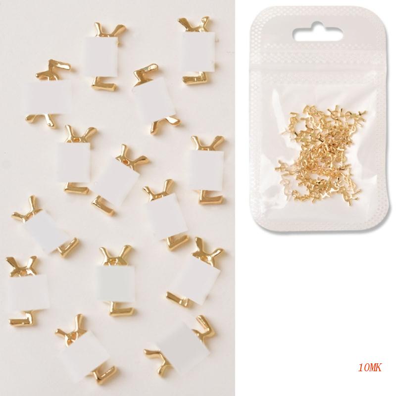 Set 30 Phụ Kiện Trang Trí Móng Tay / Điện Thoại Hình Gấu 3D Bằng Hợp Kim DIY