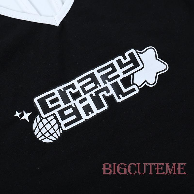 [] Áo Sát Nách Hở Lưng In Chữ Thời Trang Mùa Hè Cho Nữ Đi Tiệc Màu Đen