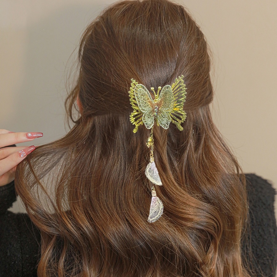 Kẹp Tóc Hình Bướm Bằng Hợp Kim Có Đính Đá