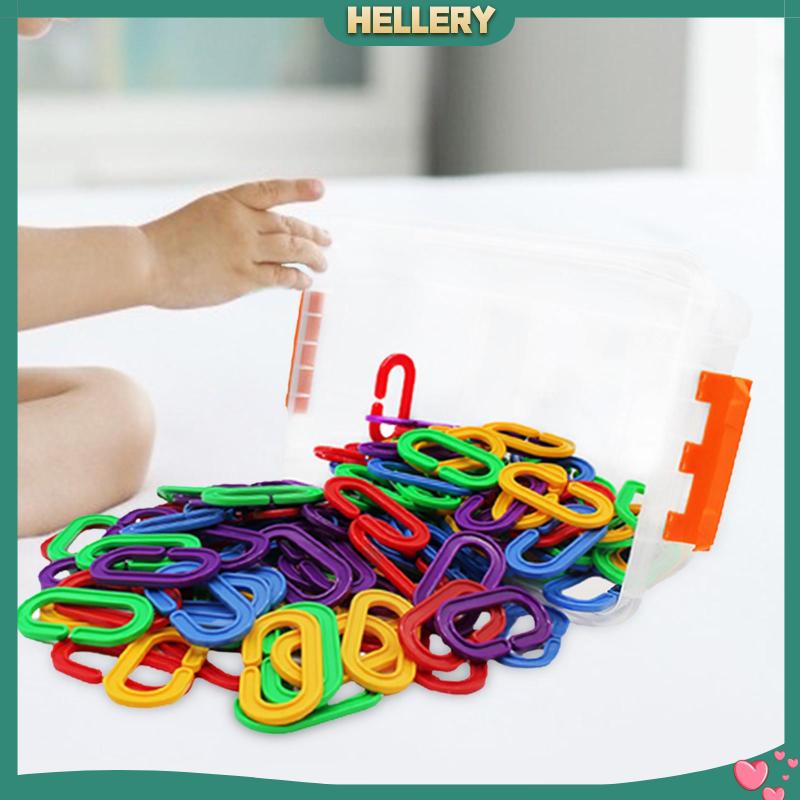 [HelleryVN] Set 150 Mối Nối C Có Thể Thay Đổi Màu Sắc Cầu Vồng Cho Trẻ Mẫu Giáo