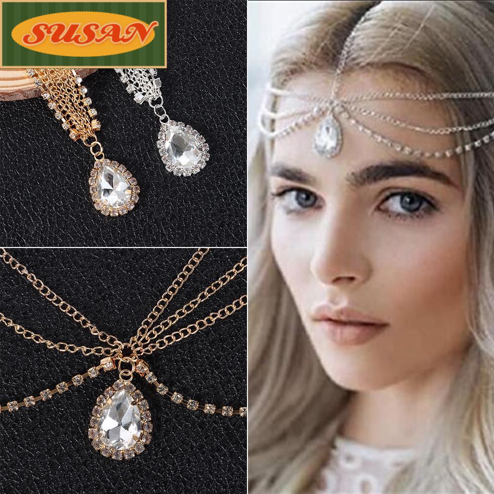 Chuỗi Đầu SUSANS|Băng Đô Cài Tóc Nhiều Màu Sắc Phong Cách Bohemian Cho Cô Dâu