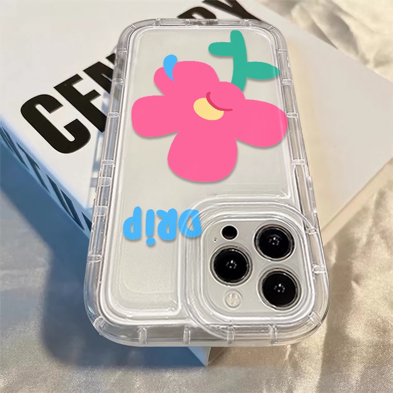 Ốp Điện Thoại TPU Silicon Mềm Trong Suốt Chống Sốc Họa Tiết Hoa Cho IPhone 14 13 12 11 Pro X XR XS Max 7 8 Plus