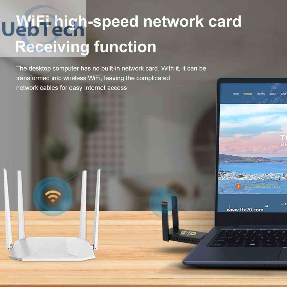 Thẻ Mạng Không Dây Wifi 6 Nhận Tín Hiệu Cho PC Laptop