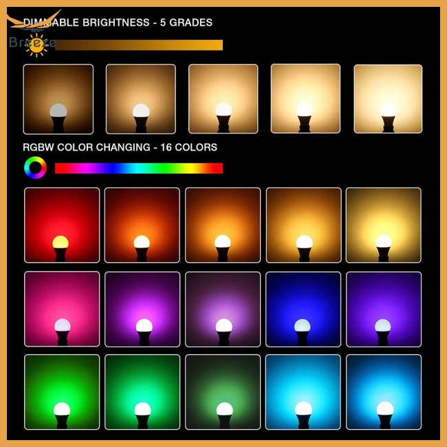 Bóng Đèn Led Rgb Ac85-265v 4 Chế Độ Thay Đổi Màu Sắc Kèm Bộ Nhớ Dùng Trang Trí Nhà Cửa