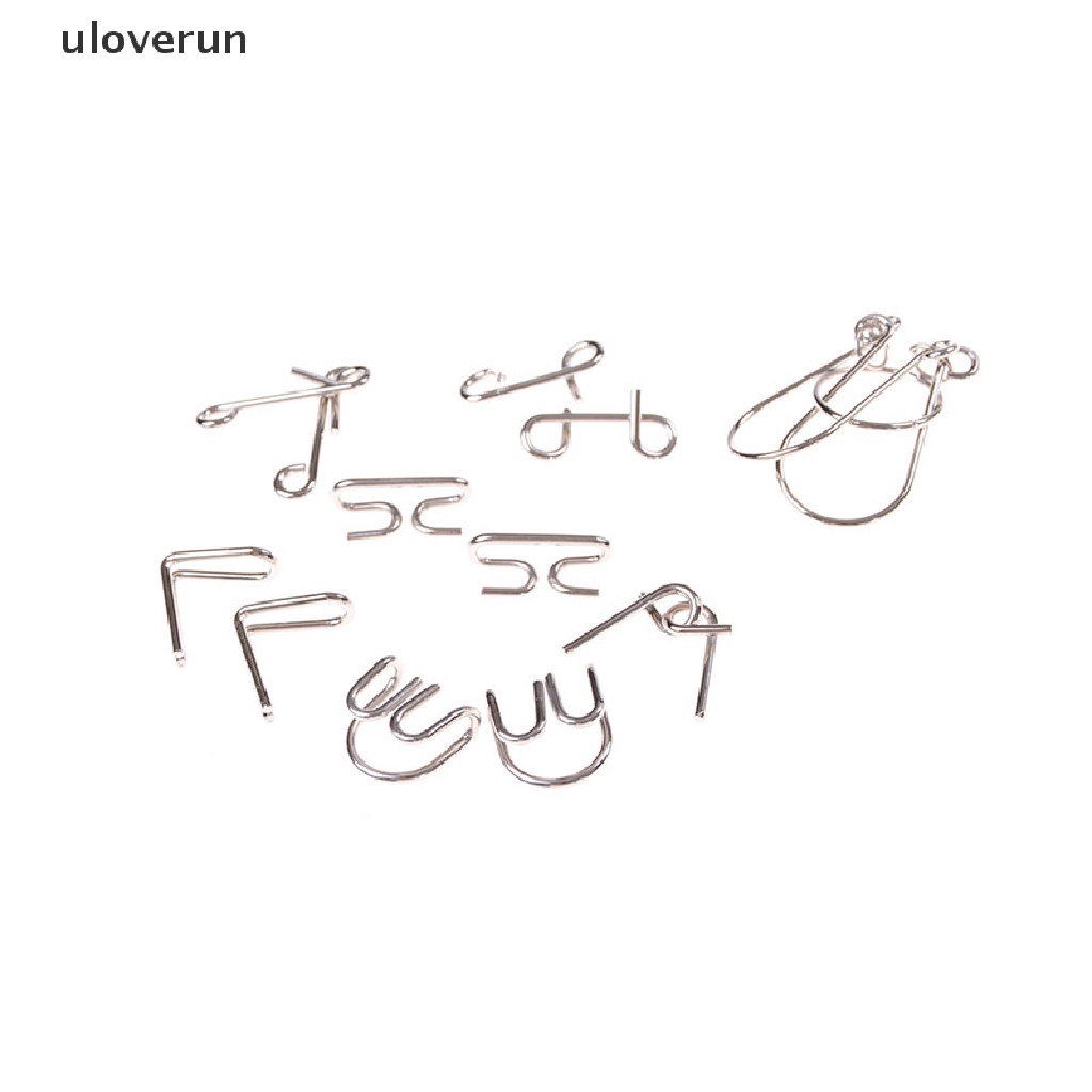 Set 7 Đồ Chơi Mở Khóa 3D Bằng Kim Loại Rèn Luyện IQ