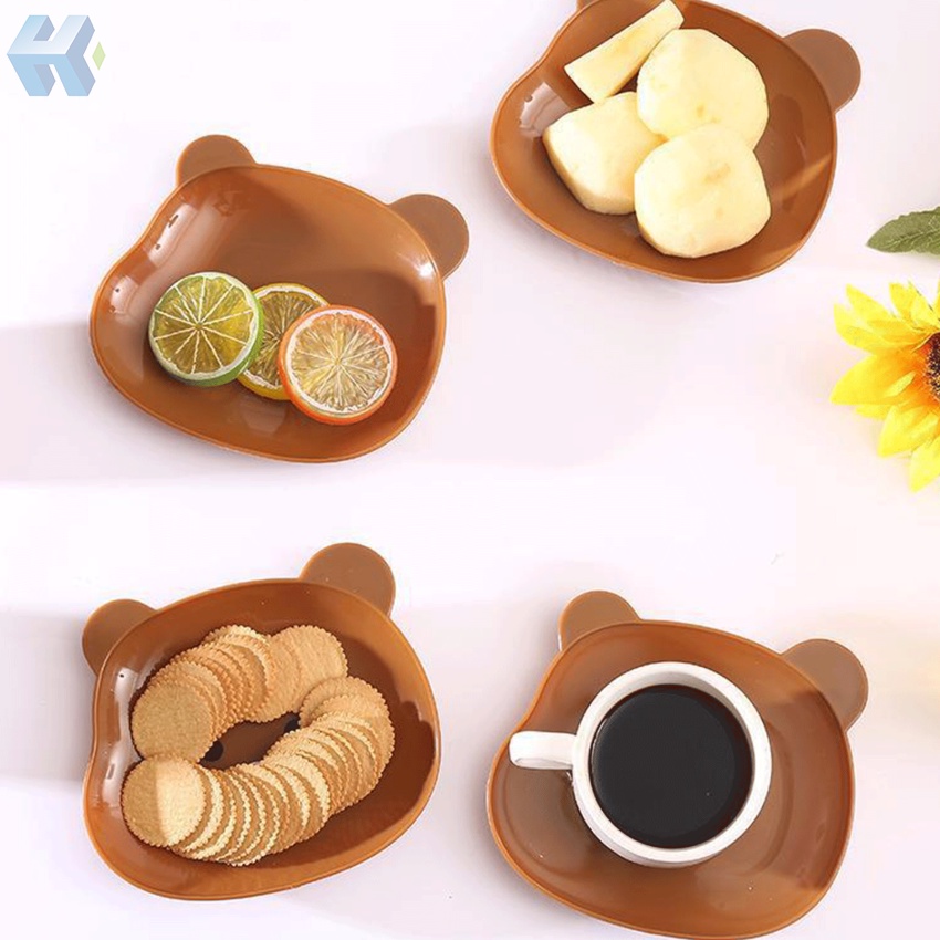 Đĩa Đựng Thức Ăn Khô / Trái Cây Hình Gấu Đa Năng Chống Rơi Vỡ Tiện Dụng Cho Nhà Bếp