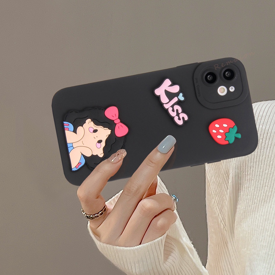 Ốp Điện Thoại Silicon Dẻo Hình Cô Gái 3D iPhone 11 12 13 14 Pro MAX Plus Mini X XR XS MAX 6 S 7 8 Plus SE 2020 11Pro 12pro 13Pro