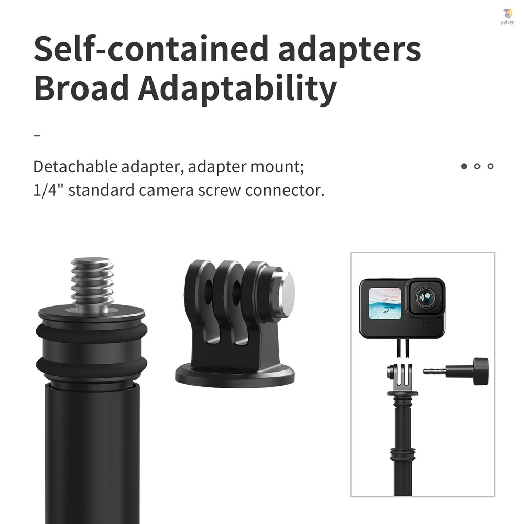 TELESIN Gậy Tự Sướng Cầm Tay Nối Dài 3M Bằng Sợi Carbon Có Thể Điều Chỉnh 1 / 430 Độ Tyula) Tel Resin 3M Tự Sướng Kèm Gậy Tự Sướng Tyula