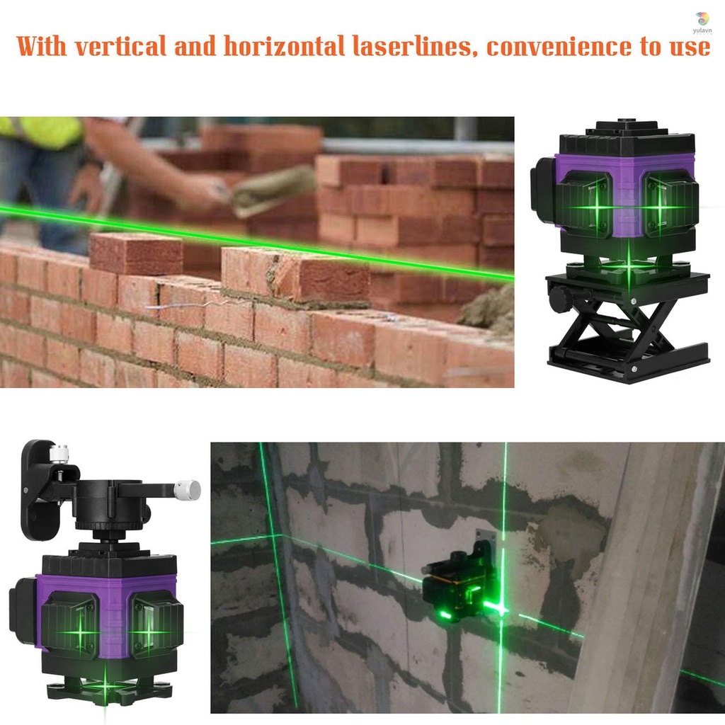 Dụng Cụ Đo Mức Laser Đa Năng 12 Đường Dọc Với 33 Đường yula) Đa Năng° Đai Tự Phục Hồi Chức Năng Tự Phục Hồi