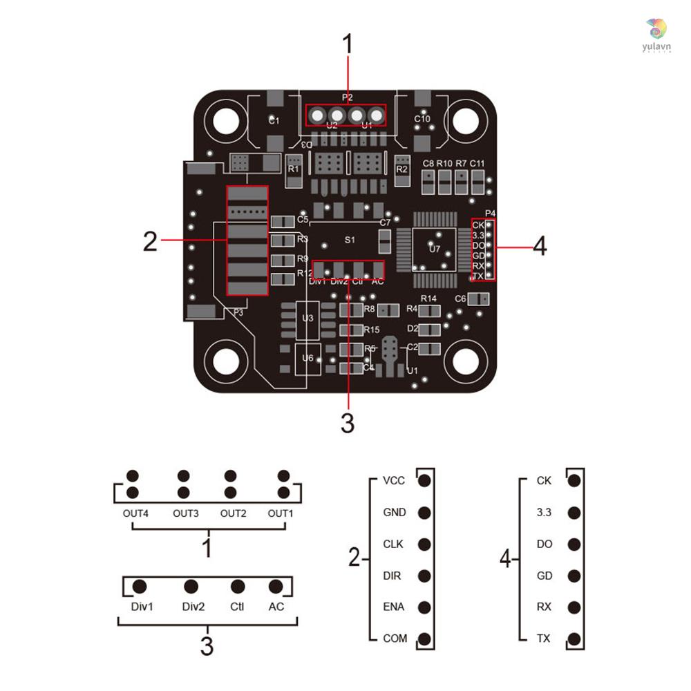 Bảng Mạch Động Cơ Bước 42 Pha 4 Nấc 1.5A 1.8 Độ Tương Thích Với Máy In 3D DIY