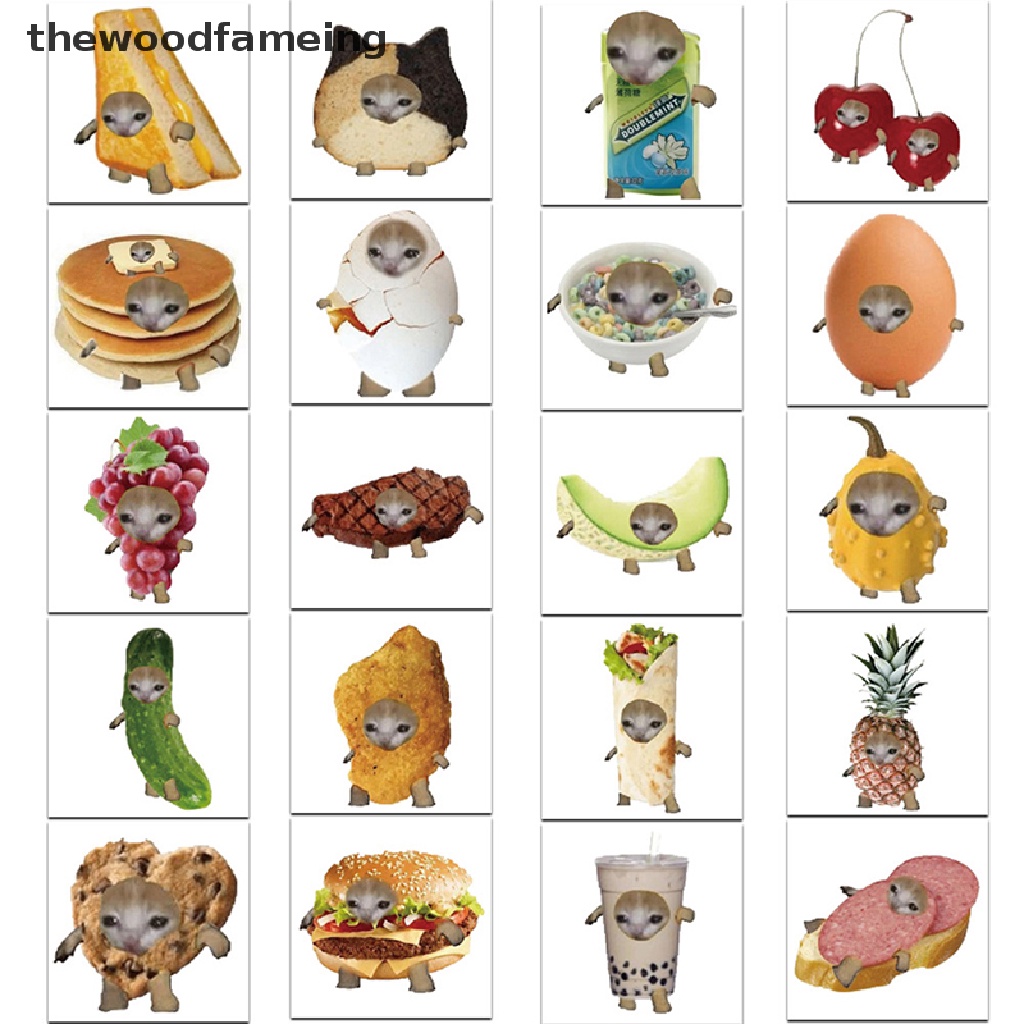 Bộ 69 Miếng Dán Hình Mèo Meme Vui Nhộn Dễ Thương Dùng Trang Trí Vali Laptop Ipad Điện Thoại