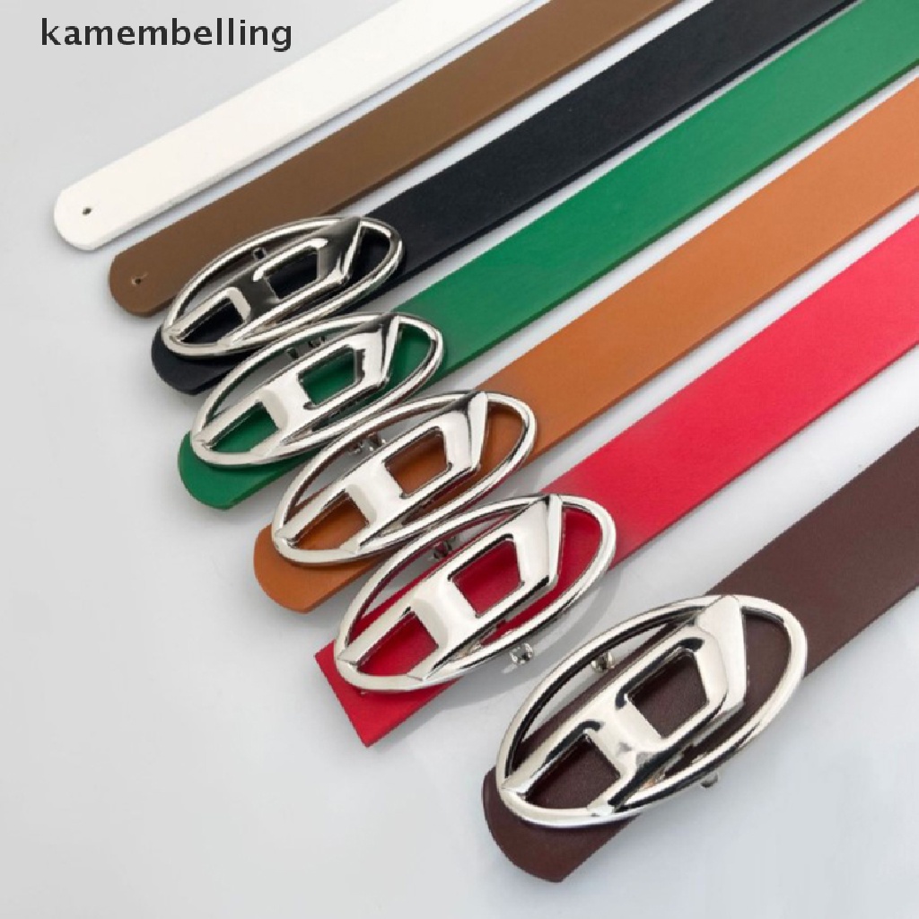Thắt Lưng Da PU Khóa Kim Loại Hình Oval In Chữ D Thời Trang Cho Nữ