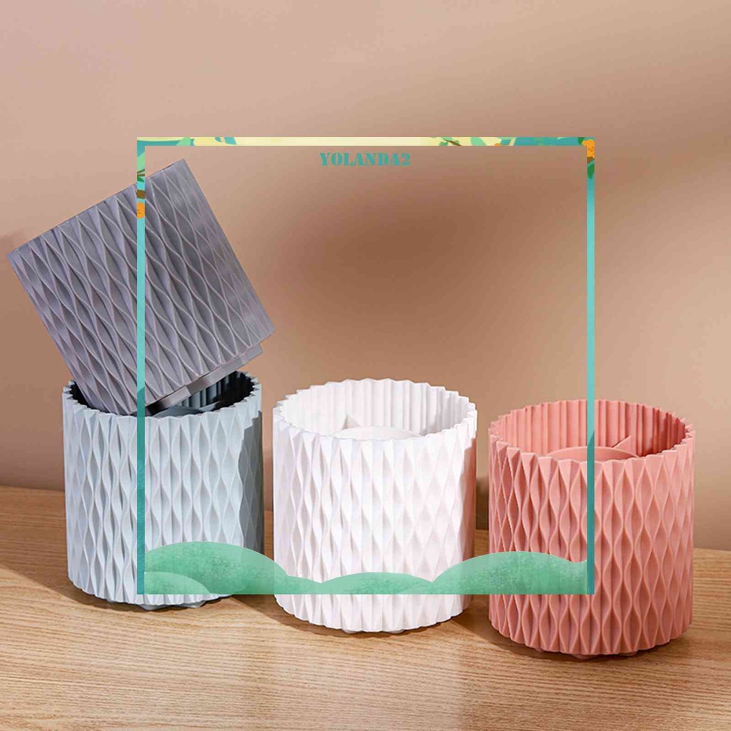 Hộp Đựng Cọ Trang Điểm Hình Tròn Sức Chứa Lớn Tiện Dụng Cho Trường Học / Văn