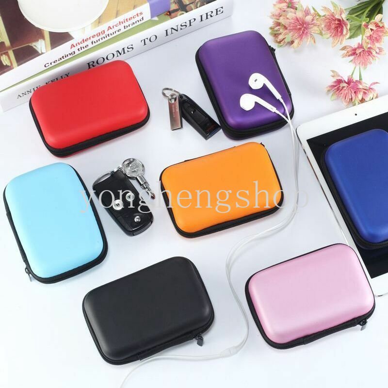 Túi Đựng Tai Nghe / Cáp Sạc USB / Ổ Đĩa Cứng Mini Có Khóa Kéo Tiện Dụng
