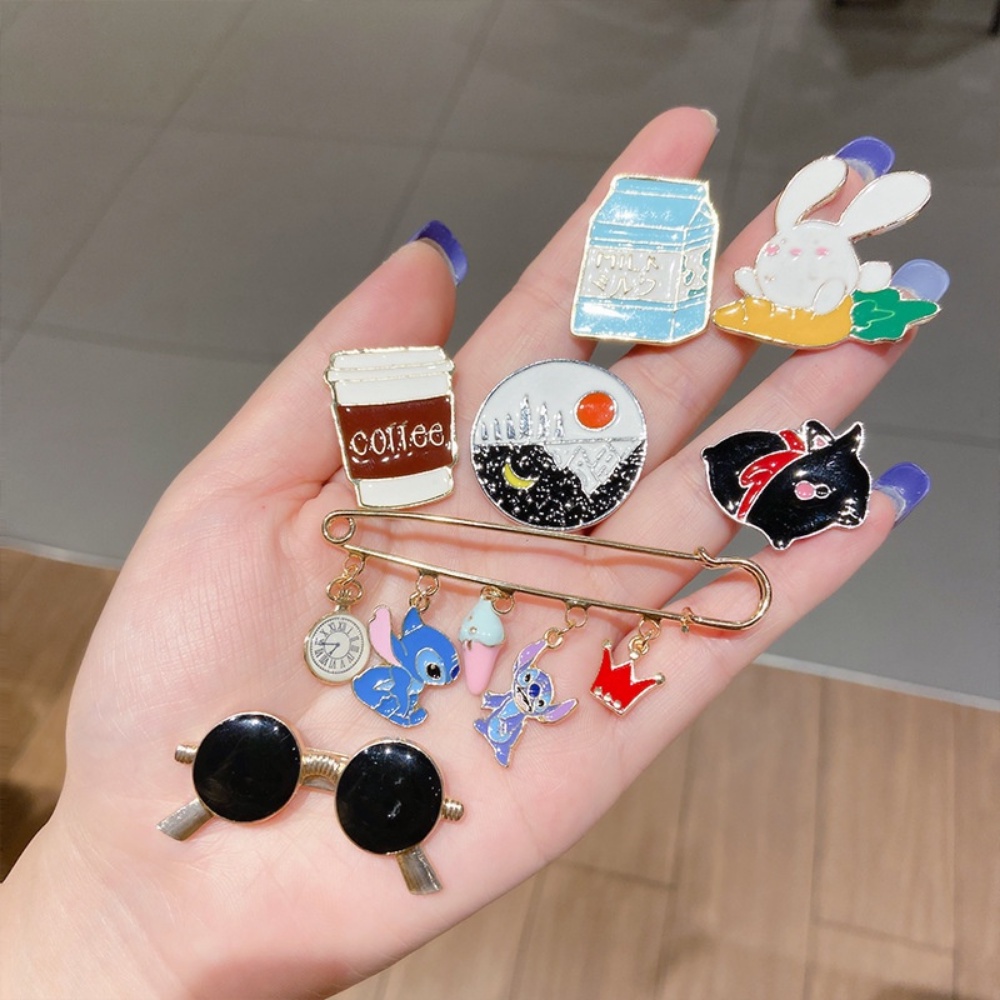 Trâm cài áo MANYUE kiểu hoạt hình dễ thương phong cách Hàn Quốc ngọt ngào thời trang cho nữ