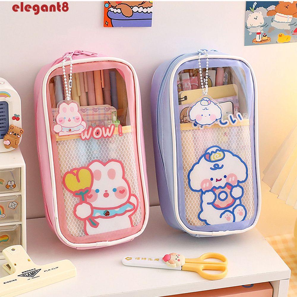 Túi Đựng Bút Đa Năng Có Khóa Kéo In Họa Tiết Hoạt Hình Xinh Xắn
