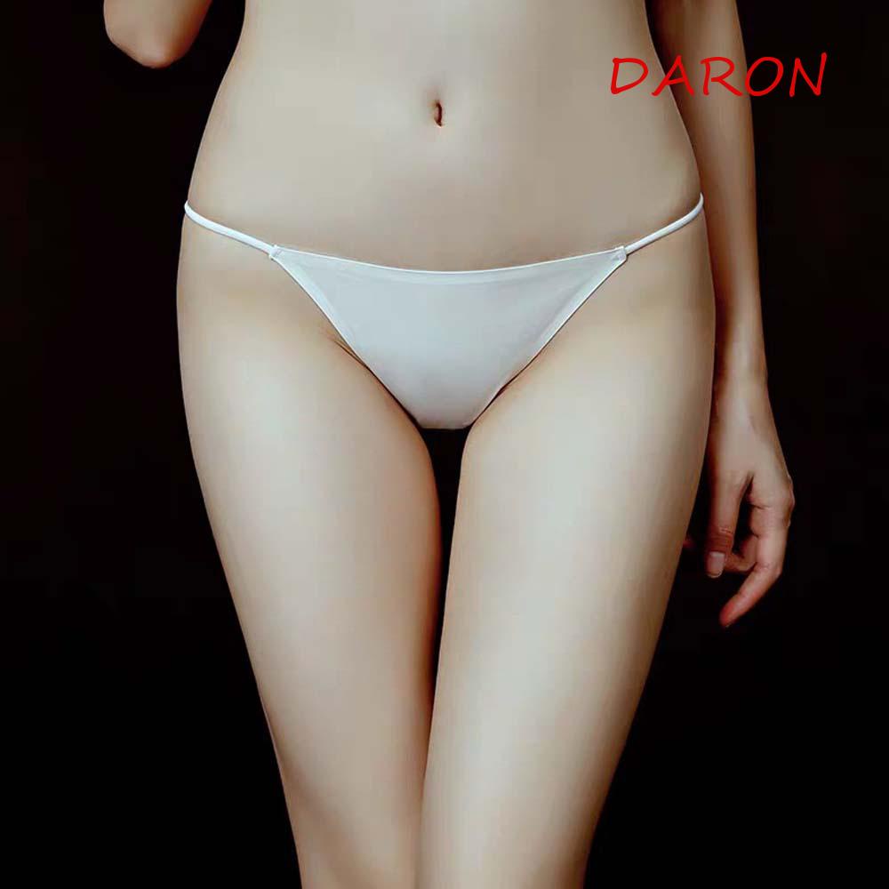 Quần Lót Lụa Siêu Mỏng Lưng Thấp Màu Sắc Đơn Giản Cho Nữ