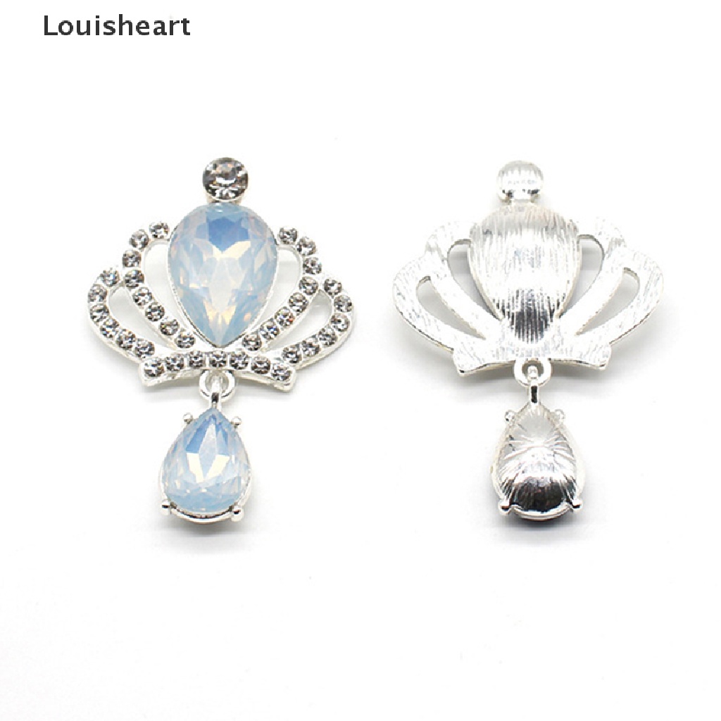 1 Mặt Dây Chuyền Bạc Hình Vương Miện Đính Đá DIY Louisheart TFG