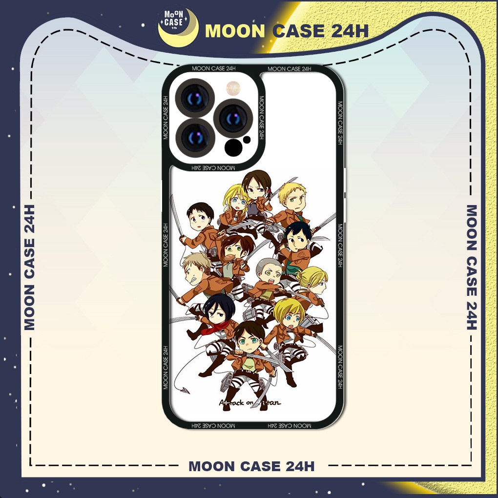 Ốp lưng iphone MOON CASE 24H Attack On Titan Aot Anime ip 8/x/xs/xs max/11/12/13/14pro/plus/promax