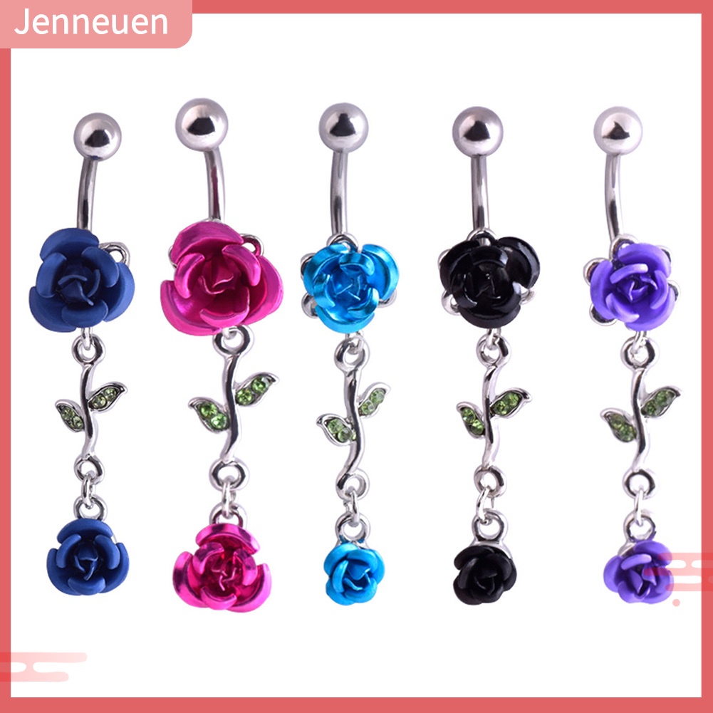 1 Khuyên Rốn Hình Hoa Hồng Cho Nữ