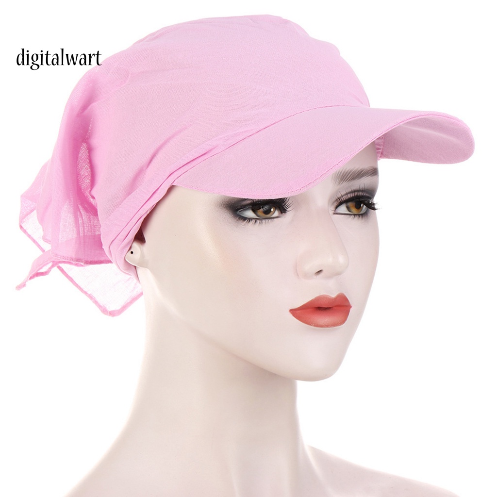 Kỹ Thuật Số| Mũ Turban Rộng Vành Che Nắng Thoáng Khí Màu Sắc Đơn Giản Thời Trang