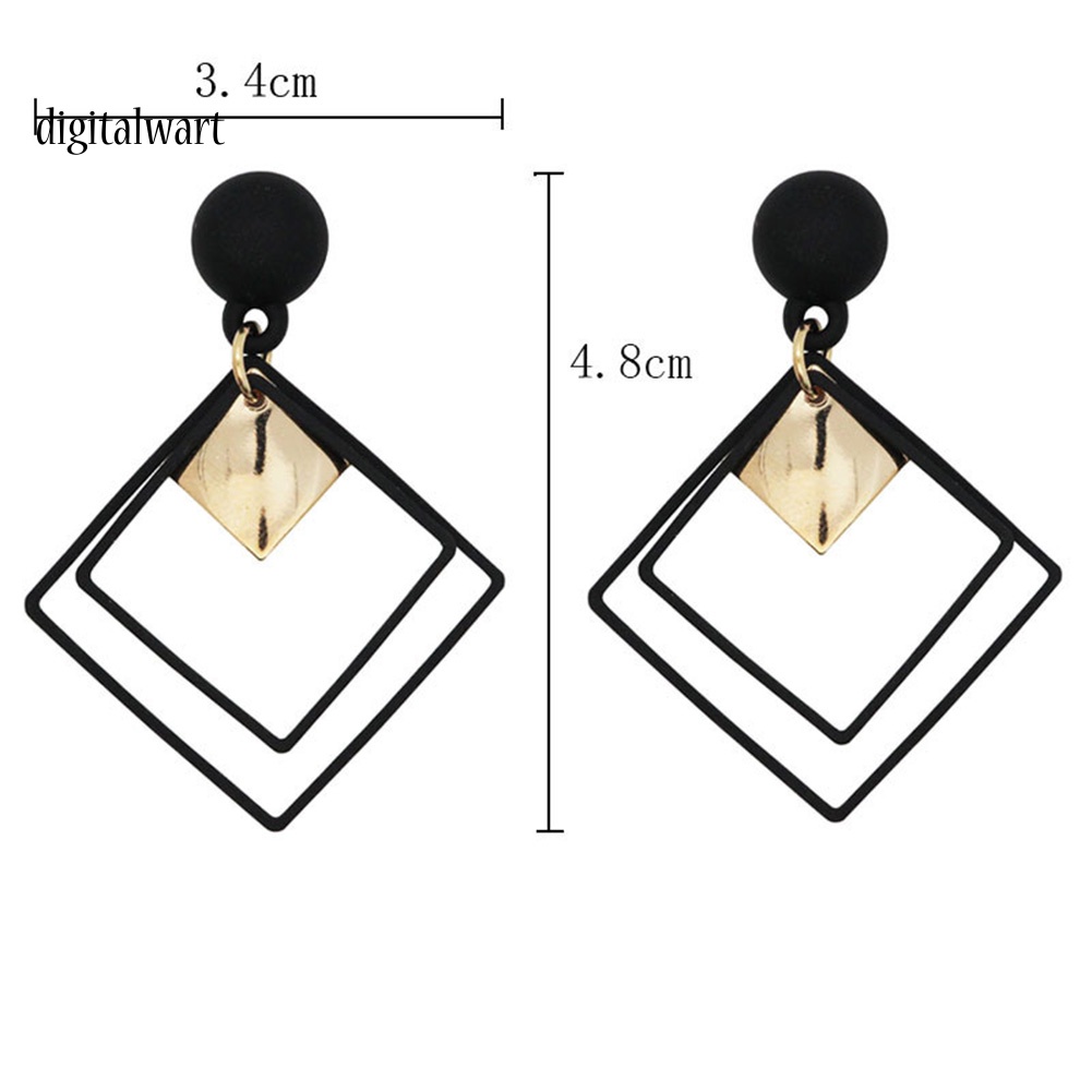 Kỹ Thuật Số| Bông Tai HợP Kim DạNg DàI HìNh Thoi ThờI Trang