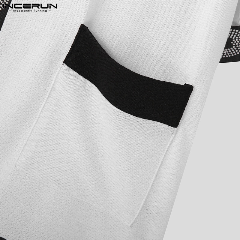 INCERUN Áo Sơ Mi Ngắn Tay In Họa Tiết Cây Cối Xinh Xắn