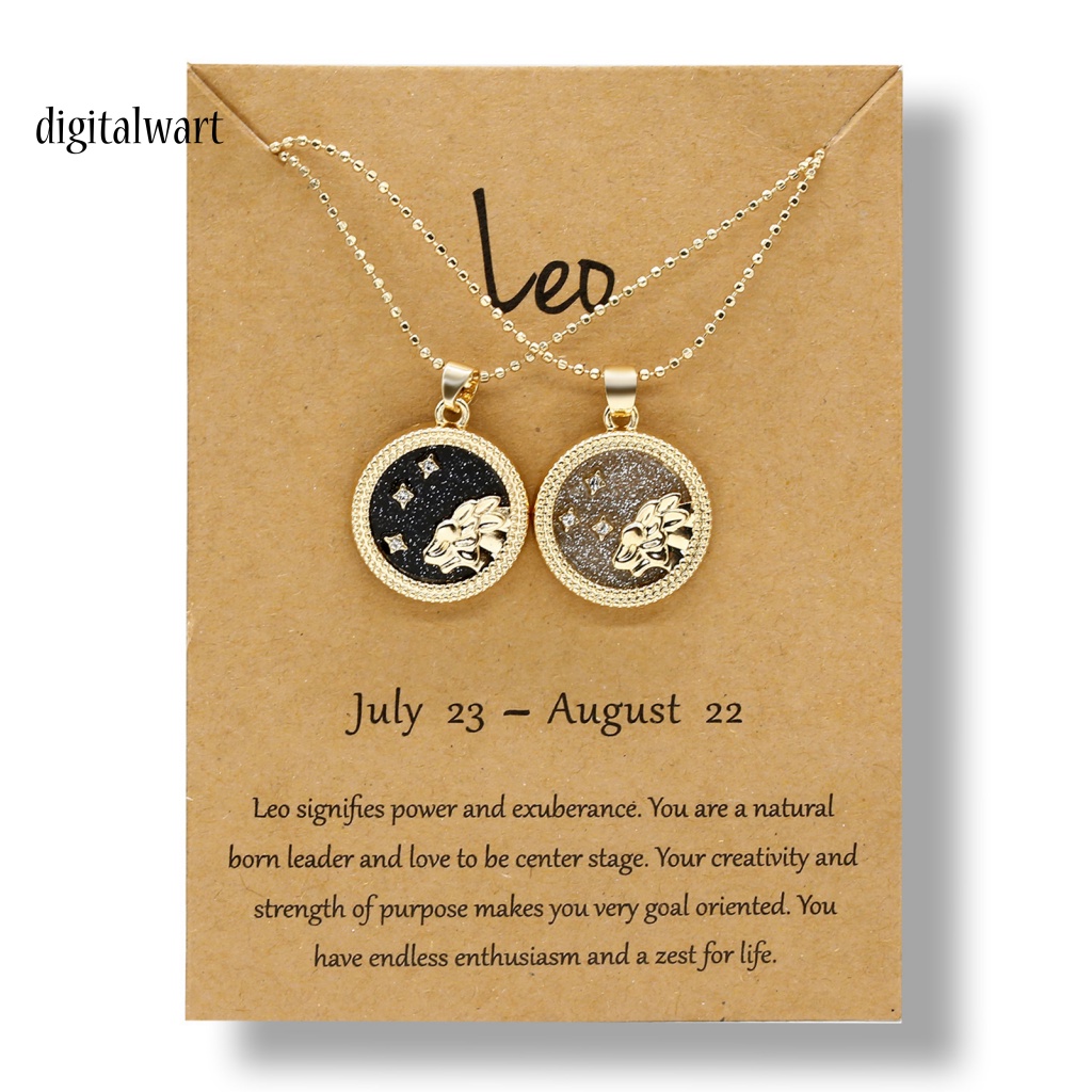 Kỹ Thuật Số| Vòng cổ Mặt 12 Cung Hoàng Đạo Sáng Tạo Cho Cặp Đôi