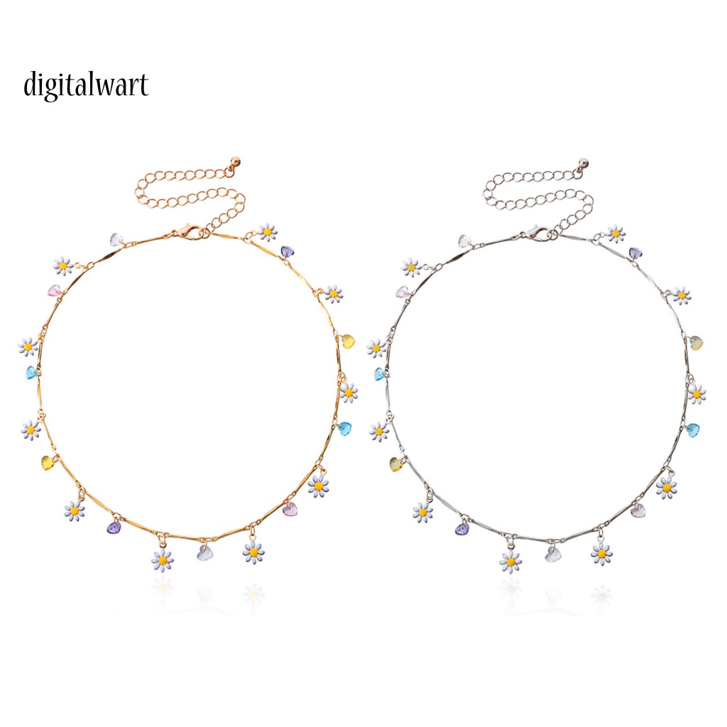 Kỹ Thuật Số| Vòng cổ Mặt Hoa Đính Đá Nhiều Màu Sắc Dành Cho Nữ