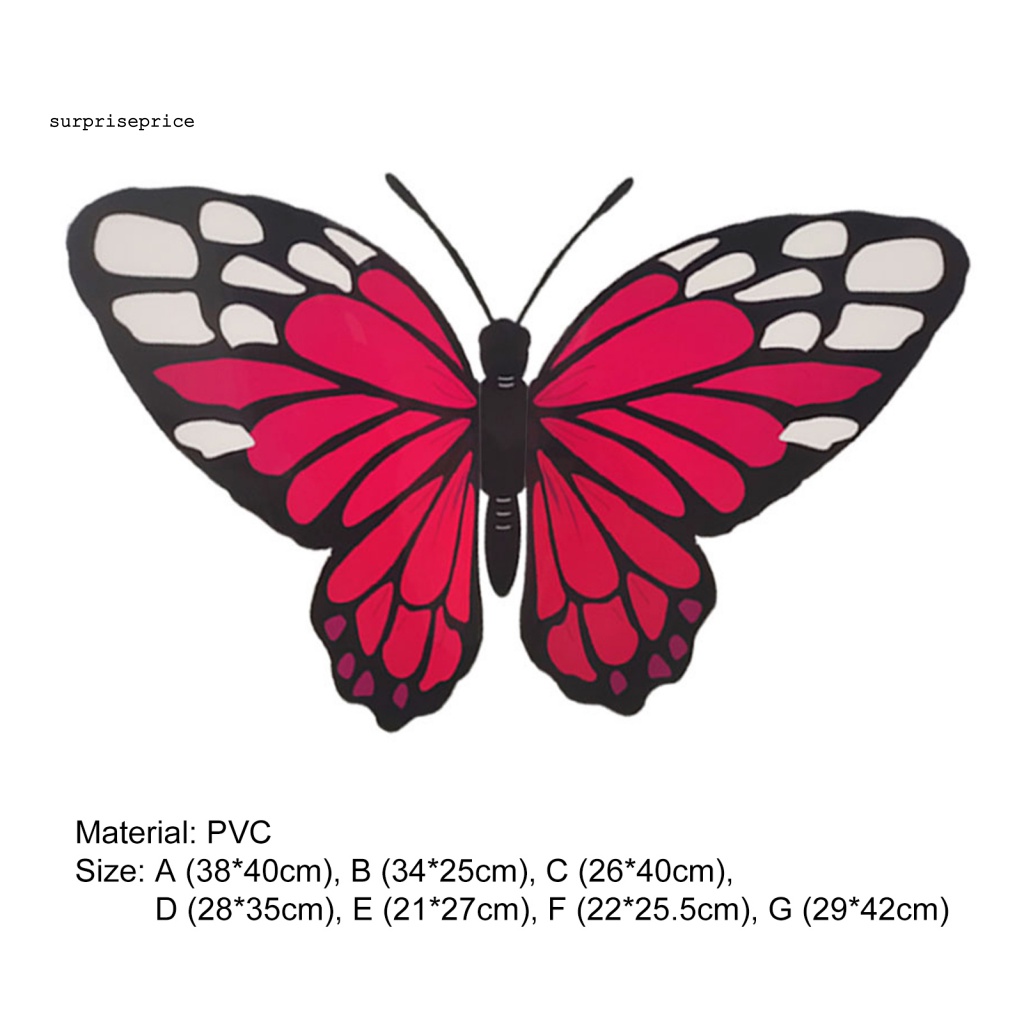 Sticker Dán Tường Họa Tiết Bướm 3D Nhiều Màu Sắc Bắt Mắt Sành Điệu