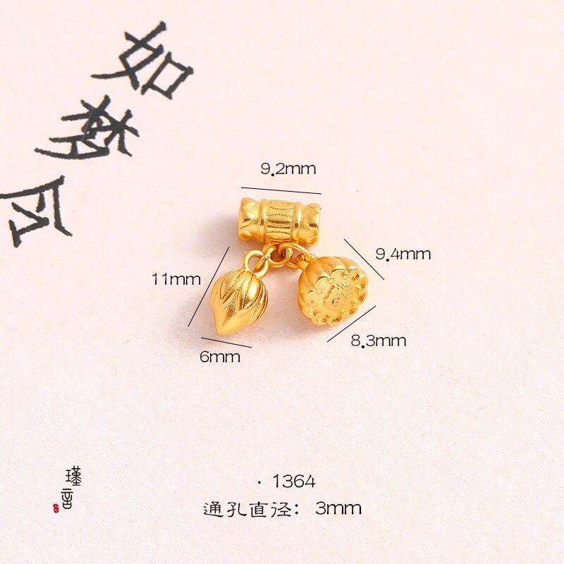 Bộ Phụ Kiện Mặt Dây Chuyền Đầy Đủ Lỗ Xuyên Qua Khuỷu Tay Phật Giáo Và Hoa Sen Vàng Cát pistachio Hai Thế Giới joy diy