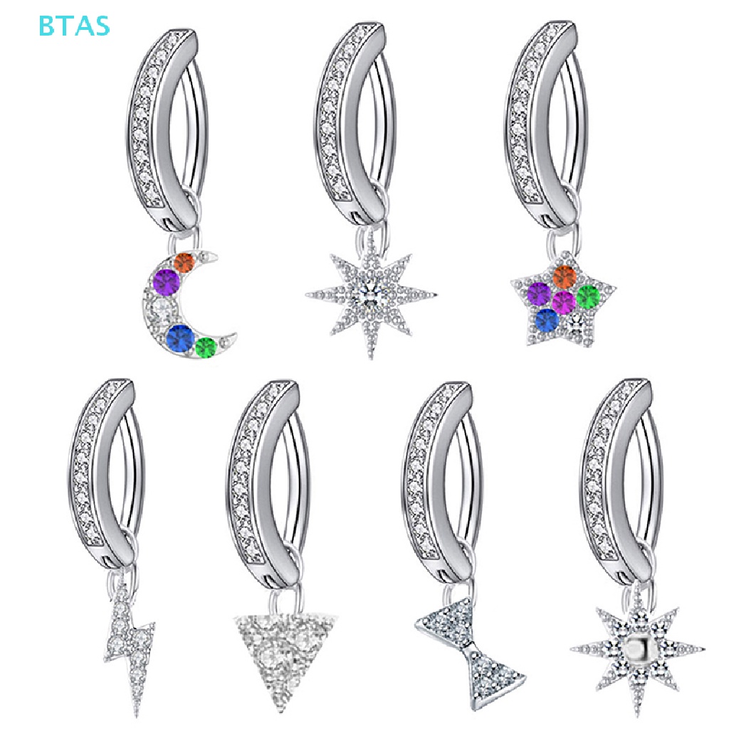 Khuyên RốN HìNh MặT Trăng Và Ngôi Sao BằNg ThéP Y Tế