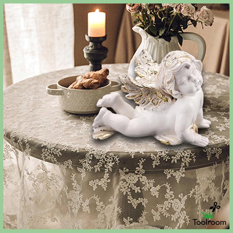 Mô Hình Thiên Thần Bằng Nhựa Resin Thủ Công Trang Trí Phòng Khách / Phòng Ngủ / Sân Vườn