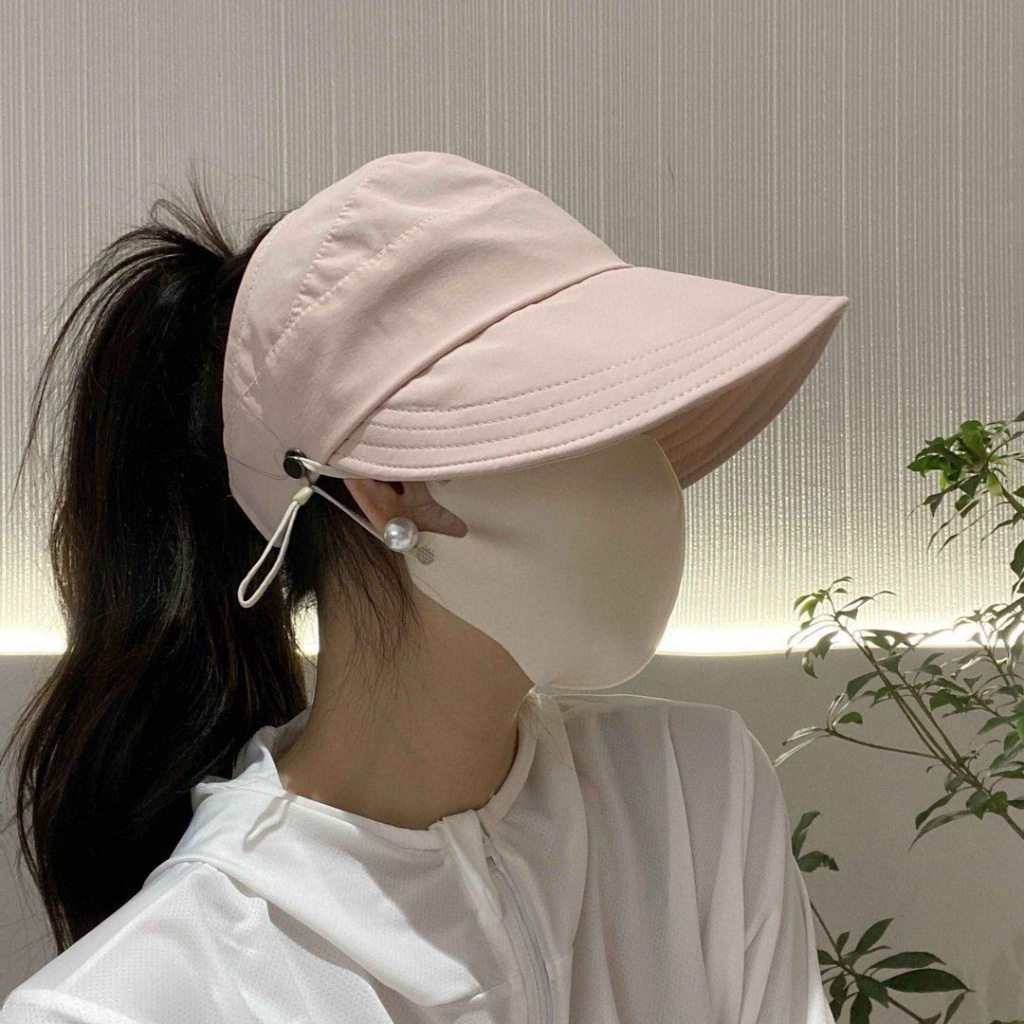 [F &amp; X] Mũ Xô Chống Nắng Mùa Hè Có Lưỡi Khoét Rỗng Phiên Bản Hàn Quốc Có Thể Buộc Đuôi Ngựa Cao Chống Tia Cực Tím Có
