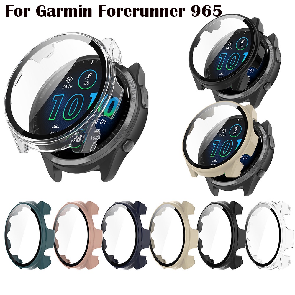 Ốp Bảo Vệ Toàn Diện 2 Trong 1 + Kính Cường Lực Dành Cho Garmin Forerunner 965 Forerunner 265 265S