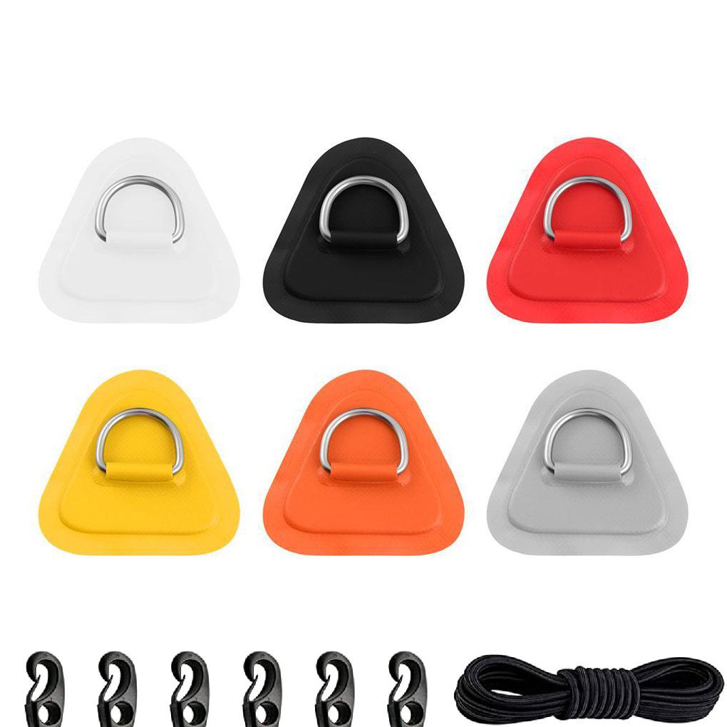 Set 6 Miếng Vá Bằng Thép Không Gỉ Tự Dính Hình Chữ D Kèm Dây Thừng Thay Thế Tiện Dụng